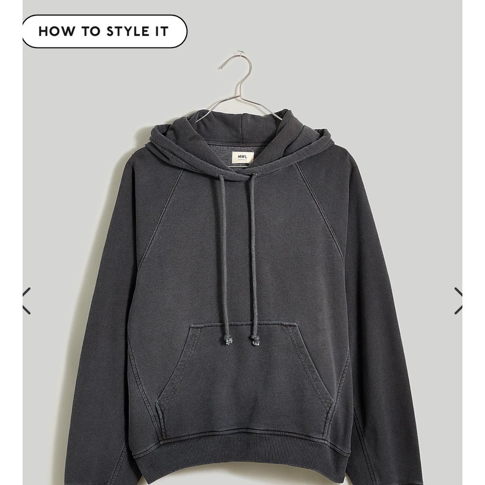 New - Madewell Terry Relaxed Raglan-Sleeve Sweatshirt. - Picture 4 of 10